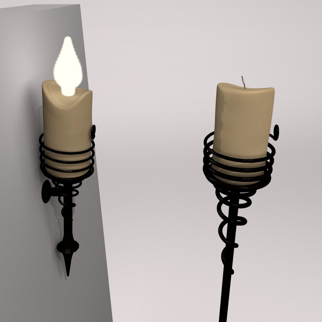 Wrought iron candlesticks preview image 3
